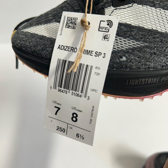 NEW Adidas Adizero Prime SP 3 Strung Track Shoes WITH SPIKES IG4330 Size 7 Black main image 9